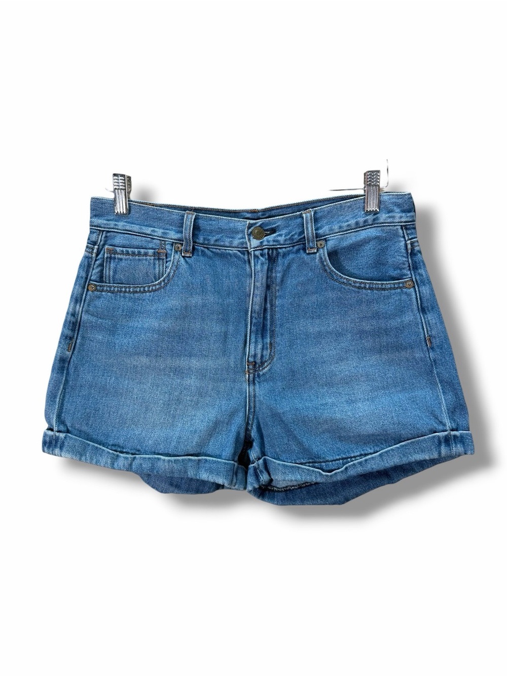 American Eagle Classic Blue Denim Mom Shorts Size 8
